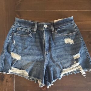 Distressed Denim Shorts
